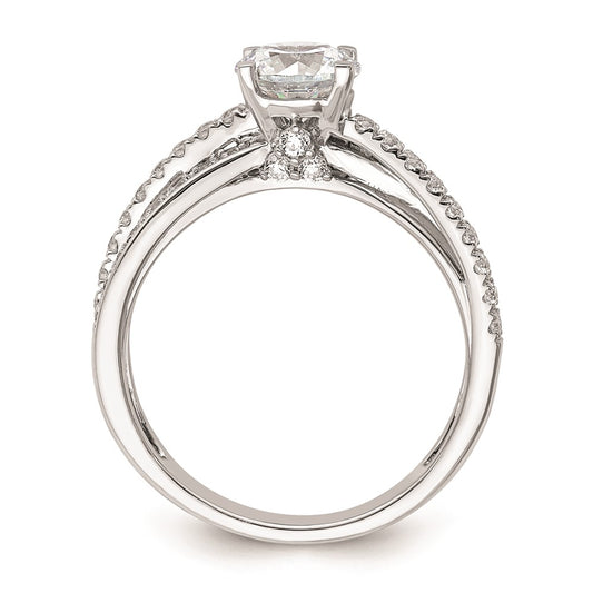 Buy Stylish 14K White Gold Hidden Three-Stone Diamond Engagement Ring