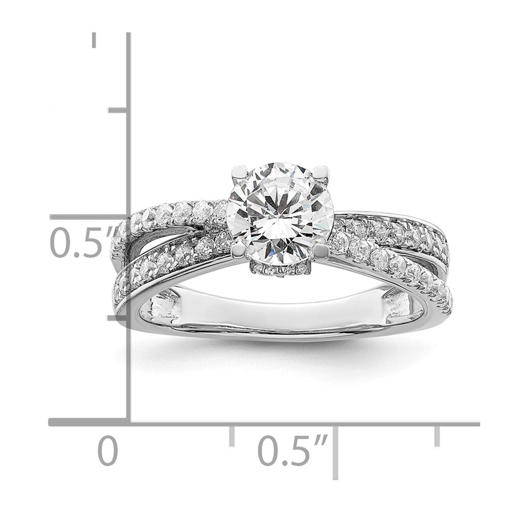 Buy Stylish 14K White Gold Hidden Three-Stone Diamond Engagement Ring