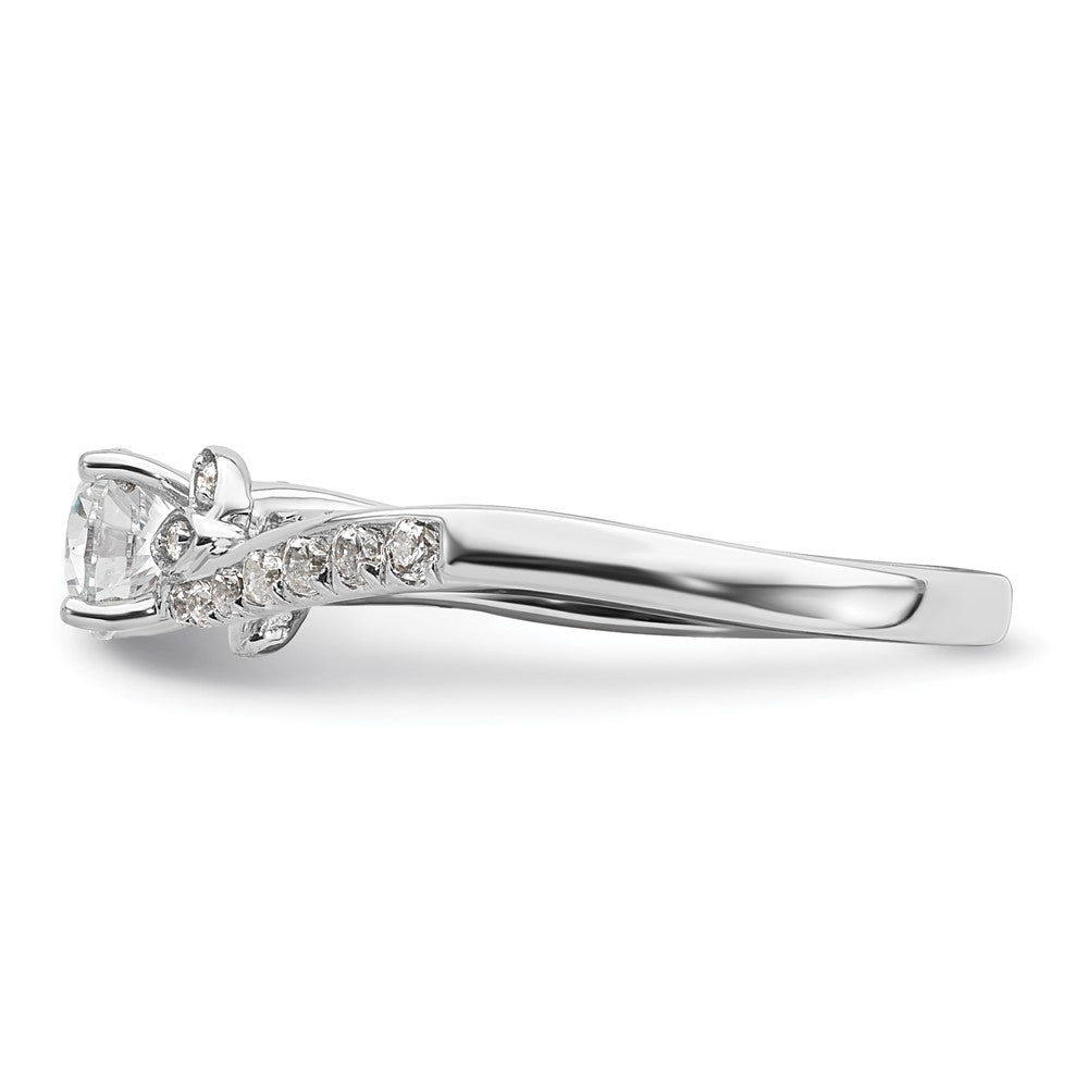 High-Quality 14K White Gold Leaf-Inspired Diamond Semi-Mount Ring - Stylish Value