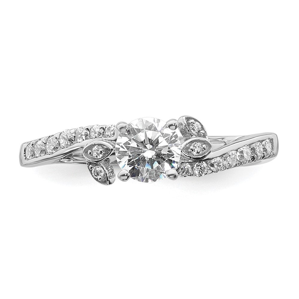 High-Quality 14K White Gold Leaf-Inspired Diamond Semi-Mount Ring - Stylish Value