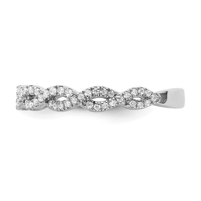 Buy Stylish 14K White Gold Twisted Diamond Engagement Ring - Affordable Luxury!-3