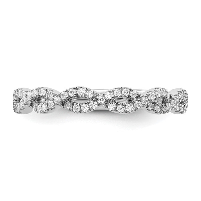 Buy Stylish 14K White Gold Twisted Diamond Engagement Ring - Affordable Luxury!-4
