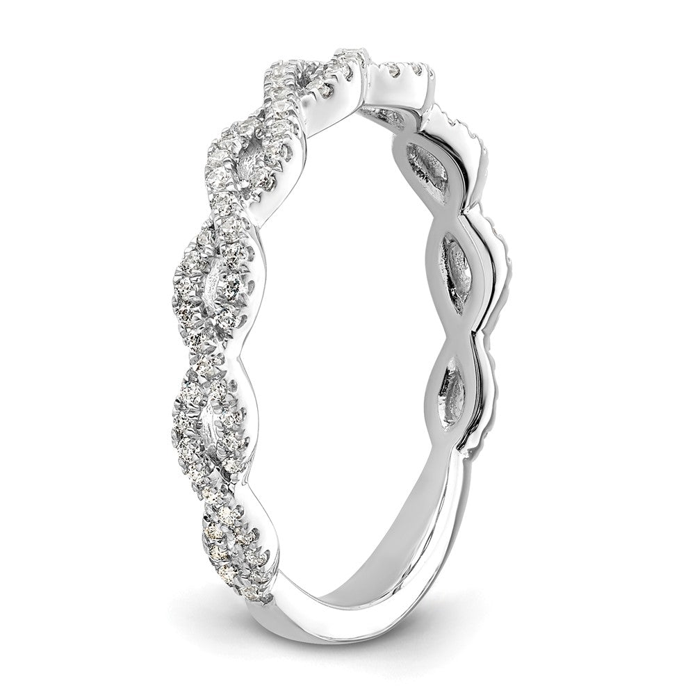 Buy Stylish 14K White Gold Twisted Diamond Engagement Ring - Affordable Luxury!