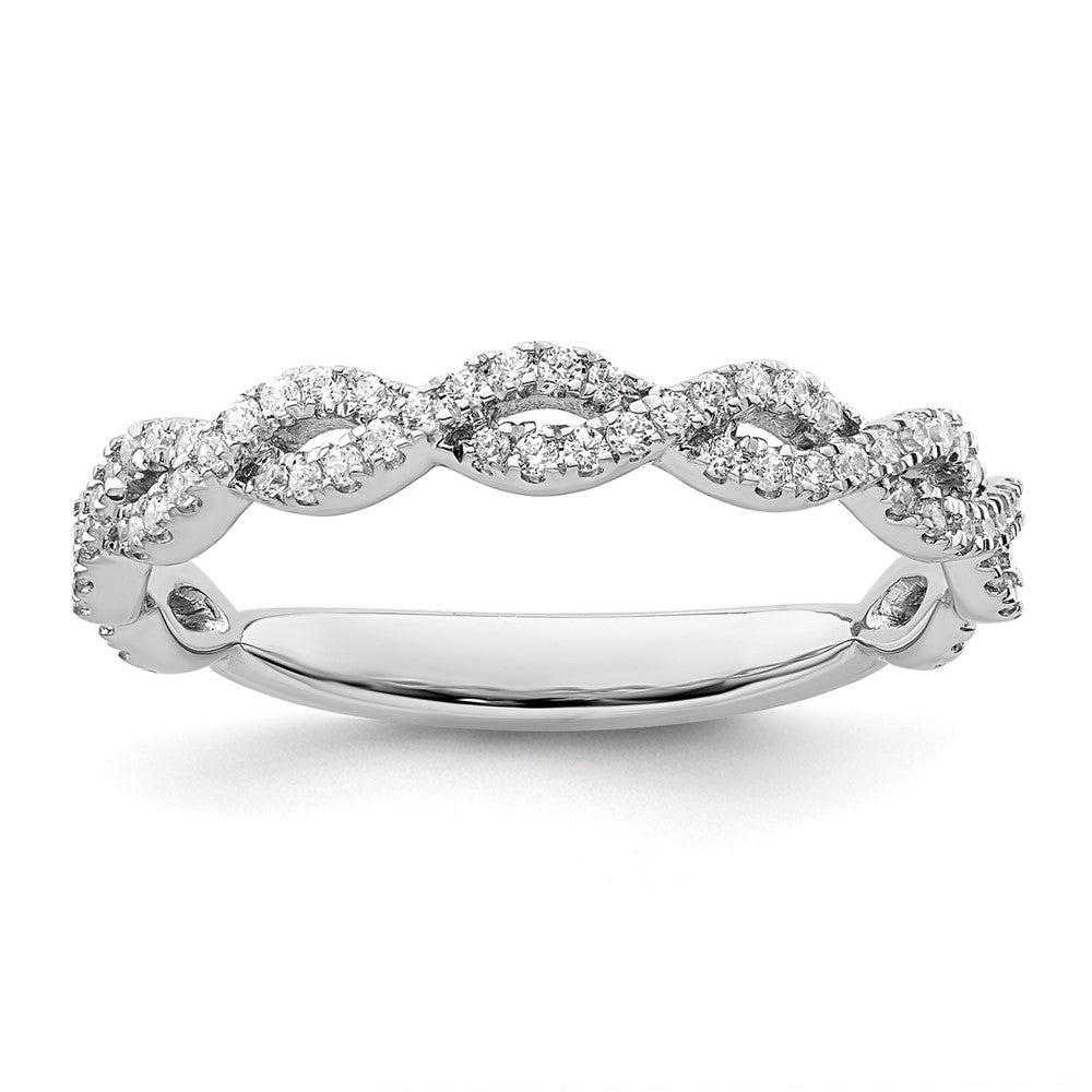 Buy Stylish 14K White Gold Twisted Diamond Engagement Ring - Affordable Luxury!
