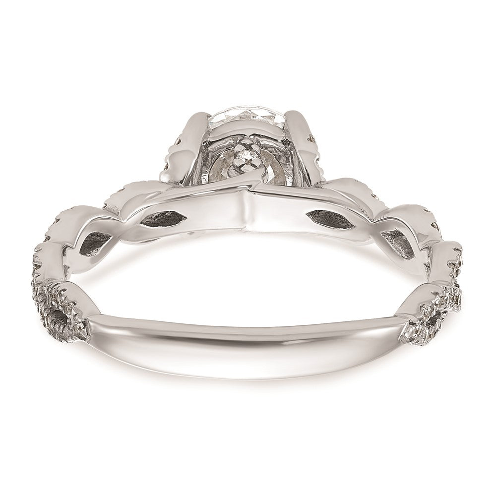 Buy 14K White Gold Twisted Diamond Semi-Mount Engagement Ring - Stylish Value