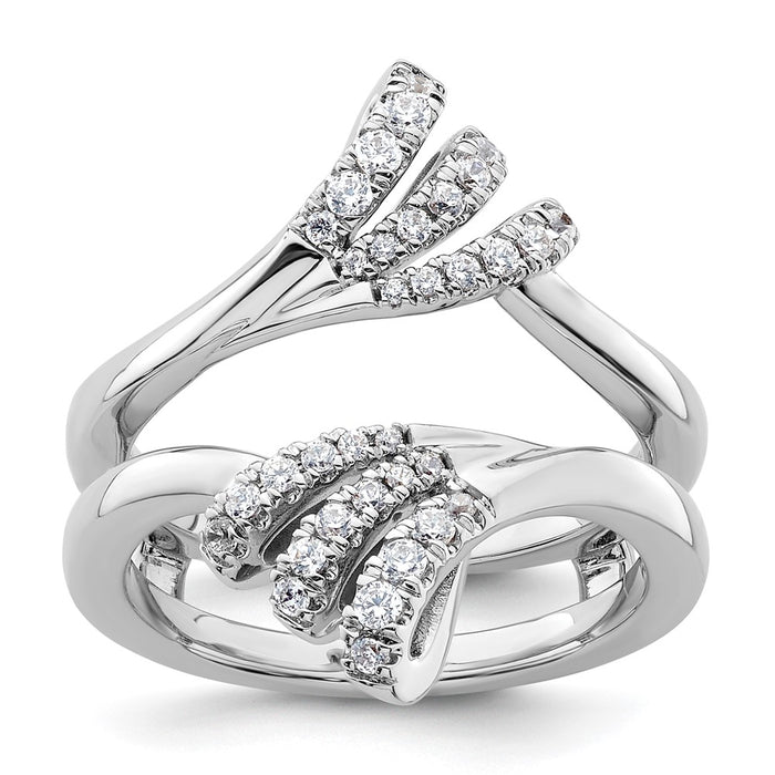 Buy Stylish 14K White Gold Diamond Enhancer Band - .85mm, Luxurious Value-1