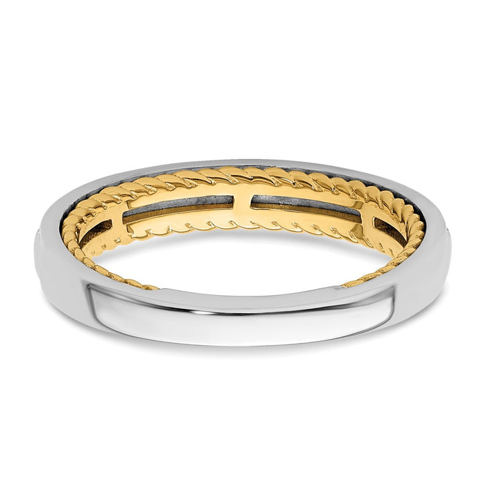 Buy Exclusive 14K Two-Tone Gold Diamond Wedding Ring - Stylish & Affordable-5