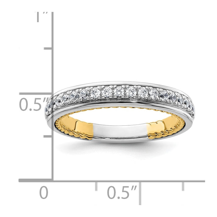 Buy Exclusive 14K Two-Tone Gold Diamond Wedding Ring - Stylish & Affordable-7