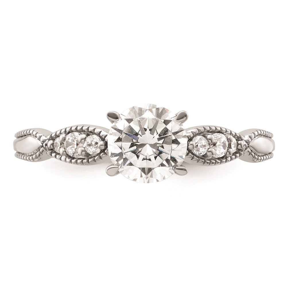Exclusive 14K White Gold Diamond Semi-Mount Engagement Ring Setting - Stylish Value