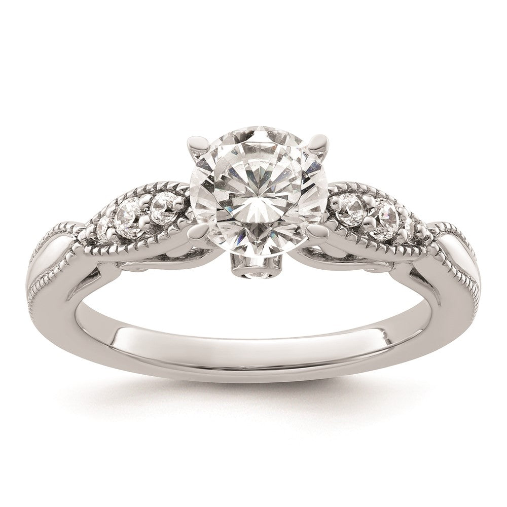 Exclusive 14K White Gold Diamond Semi-Mount Engagement Ring Setting - Stylish Value