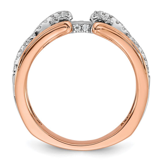 Buy Exclusive 14K Two-Tone Twisted Diamond Semi-Mount Ring - Stylish Design