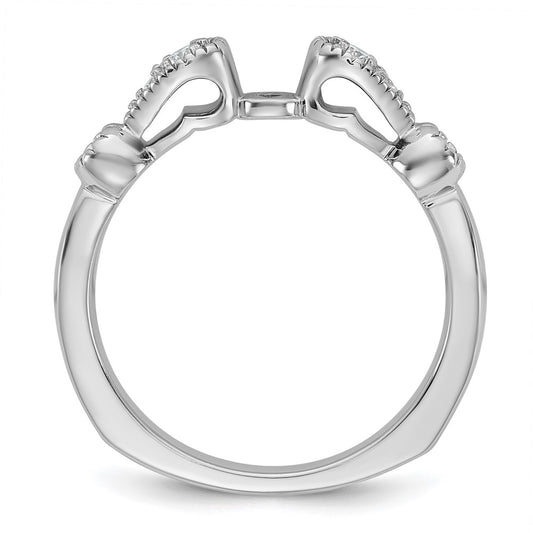 Exclusive 14K White Gold Diamond Semi-Mount Engagement Ring - Stylish Design