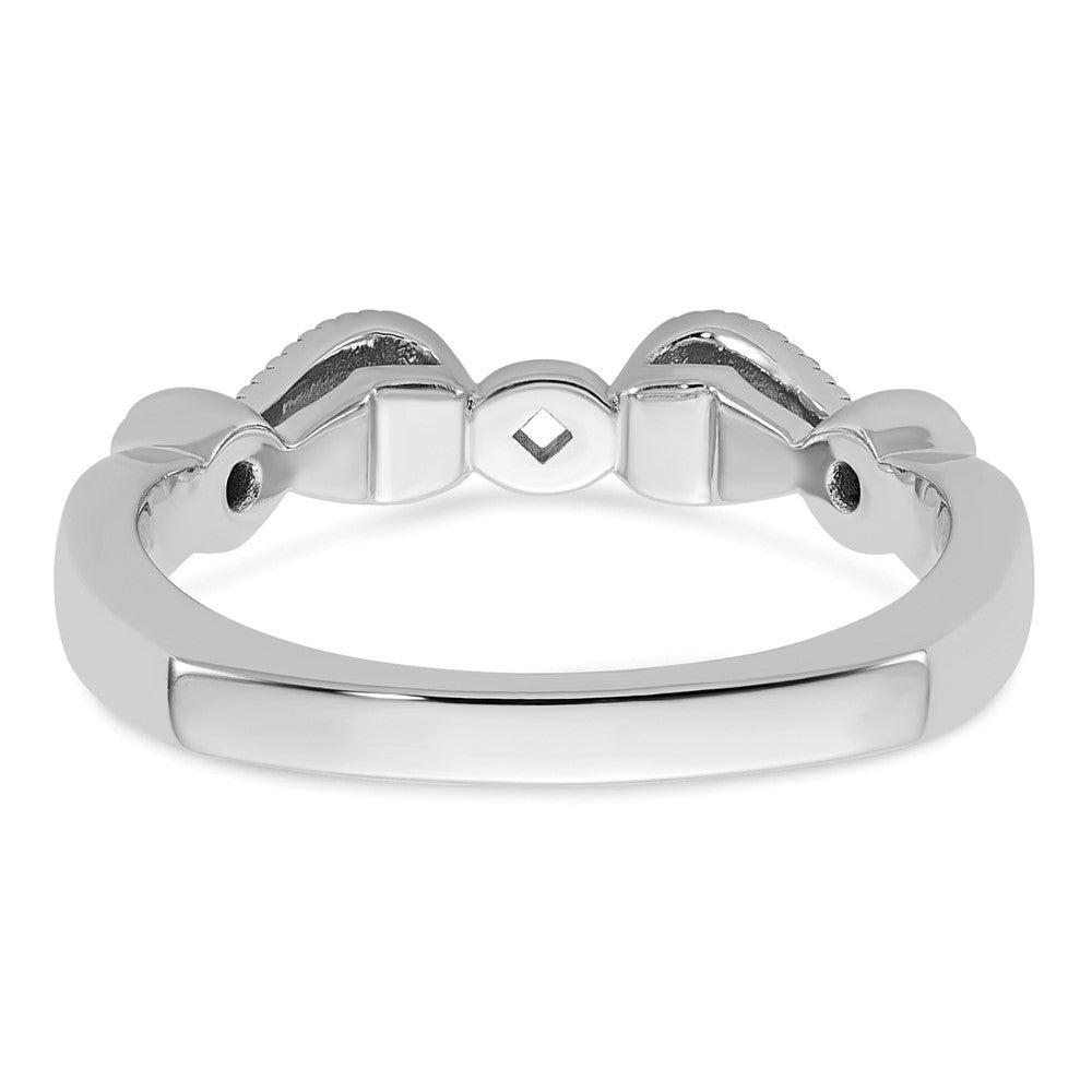 Exclusive 14K White Gold Diamond Semi-Mount Engagement Ring - Stylish Design