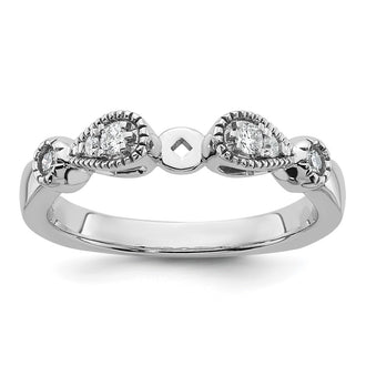 Exclusive 14K White Gold Diamond Semi-Mount Engagement Ring - Stylish Design