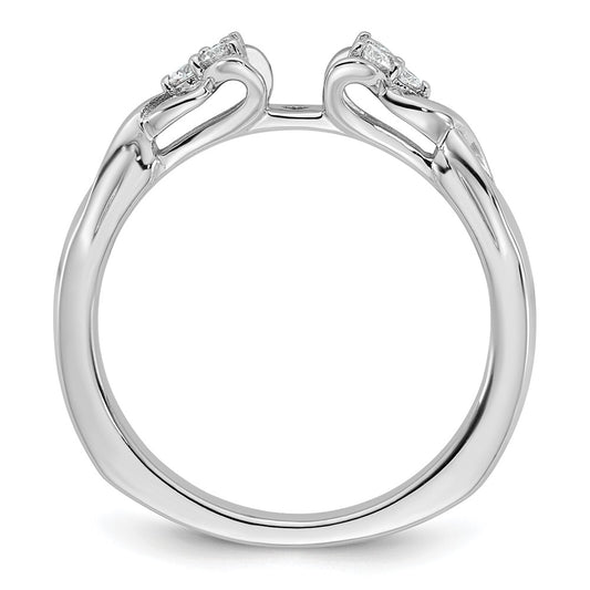 Buy Stylish 14K White Gold Twisted Engagement Ring, Diamond Semi-Mount