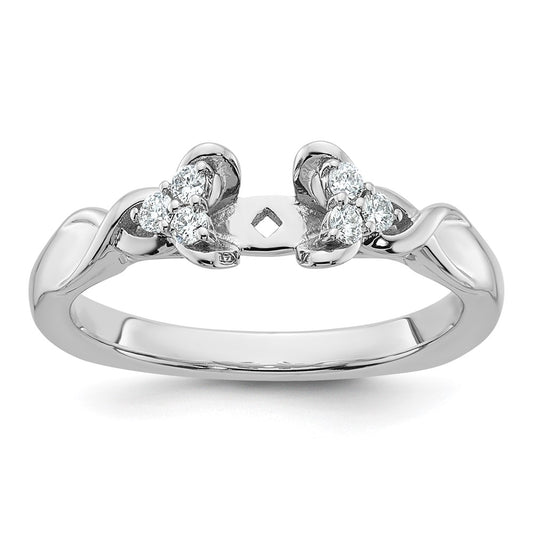 Buy Stylish 14K White Gold Twisted Engagement Ring, Diamond Semi-Mount