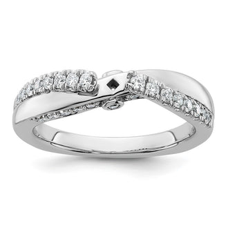 Buy Exclusive 14K White Gold Twisted Engagement Ring - Stylish Diamond Setting