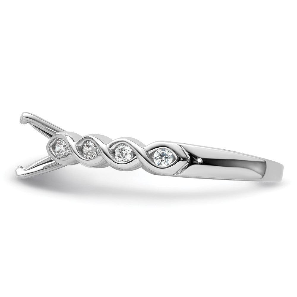 Buy Stylish 14K White Gold Diamond Semi-Mount Engagement Ring - Exclusive Design