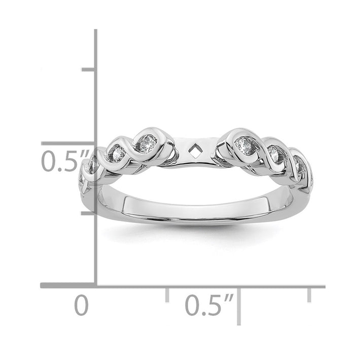 Buy Stylish 14K White Gold Diamond Semi-Mount Engagement Ring - Exclusive Design-7