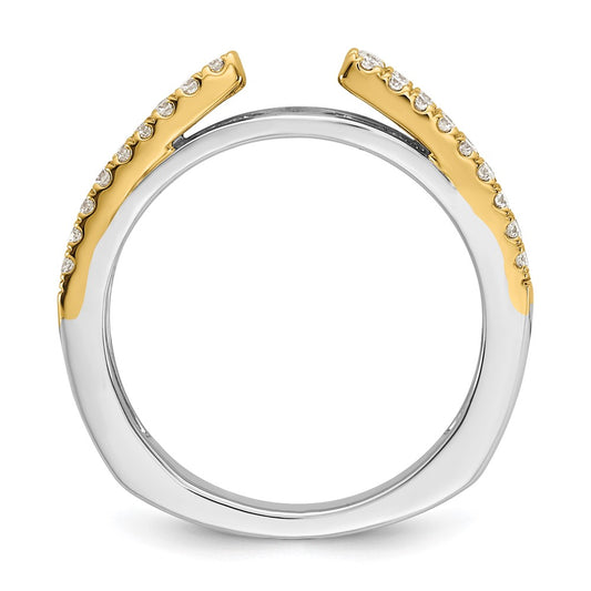 High-Quality 14K Two-Tone Diamond Semi-Mount Engagement Ring | Stylish Design