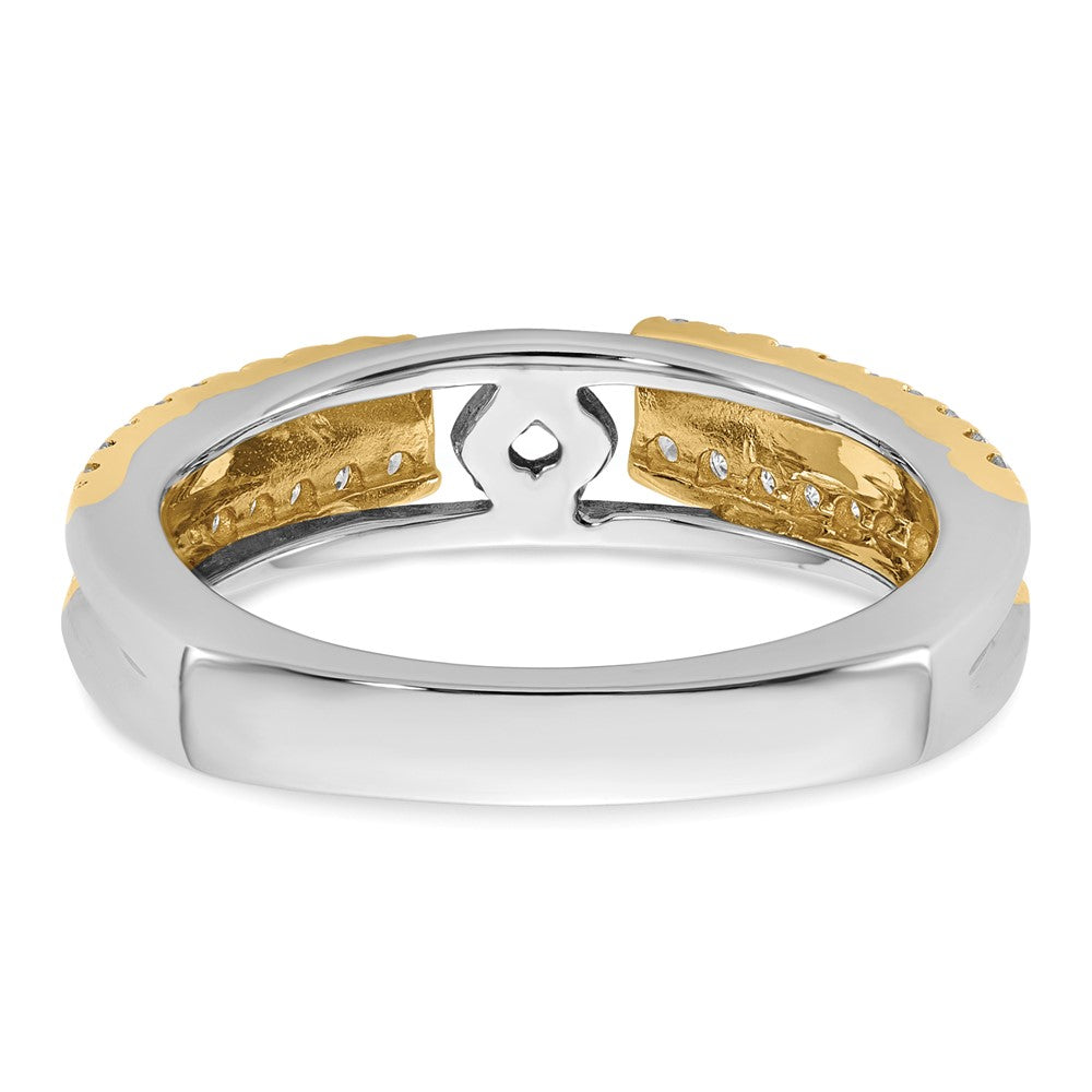 High-Quality 14K Two-Tone Diamond Semi-Mount Engagement Ring | Stylish Design