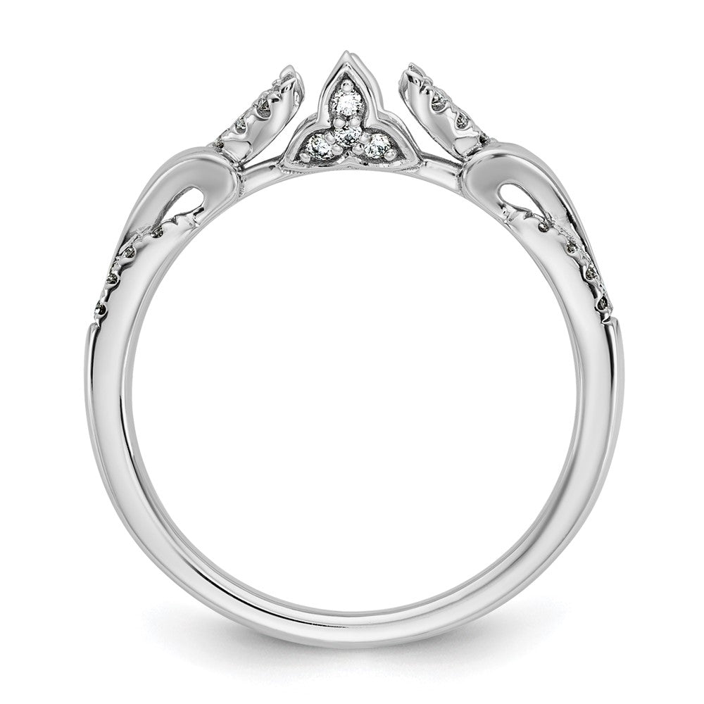 Exclusive 14K White Gold Diamond Semi-Mount Engagement Ring - Stylish & Value!