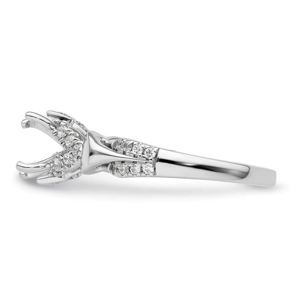 Exclusive 14K White Gold Diamond Semi-Mount Engagement Ring - Stylish & Value!