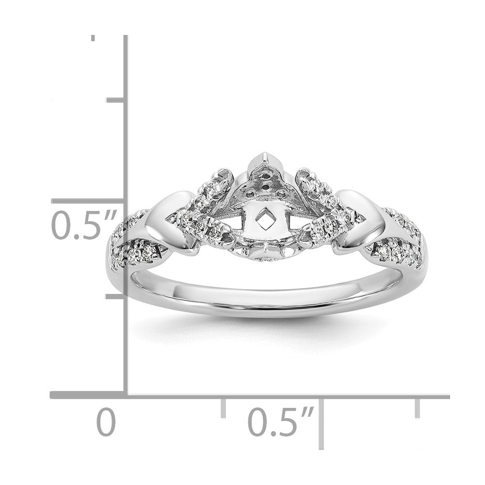 Exclusive 14K White Gold Diamond Semi-Mount Engagement Ring - Stylish & Value!