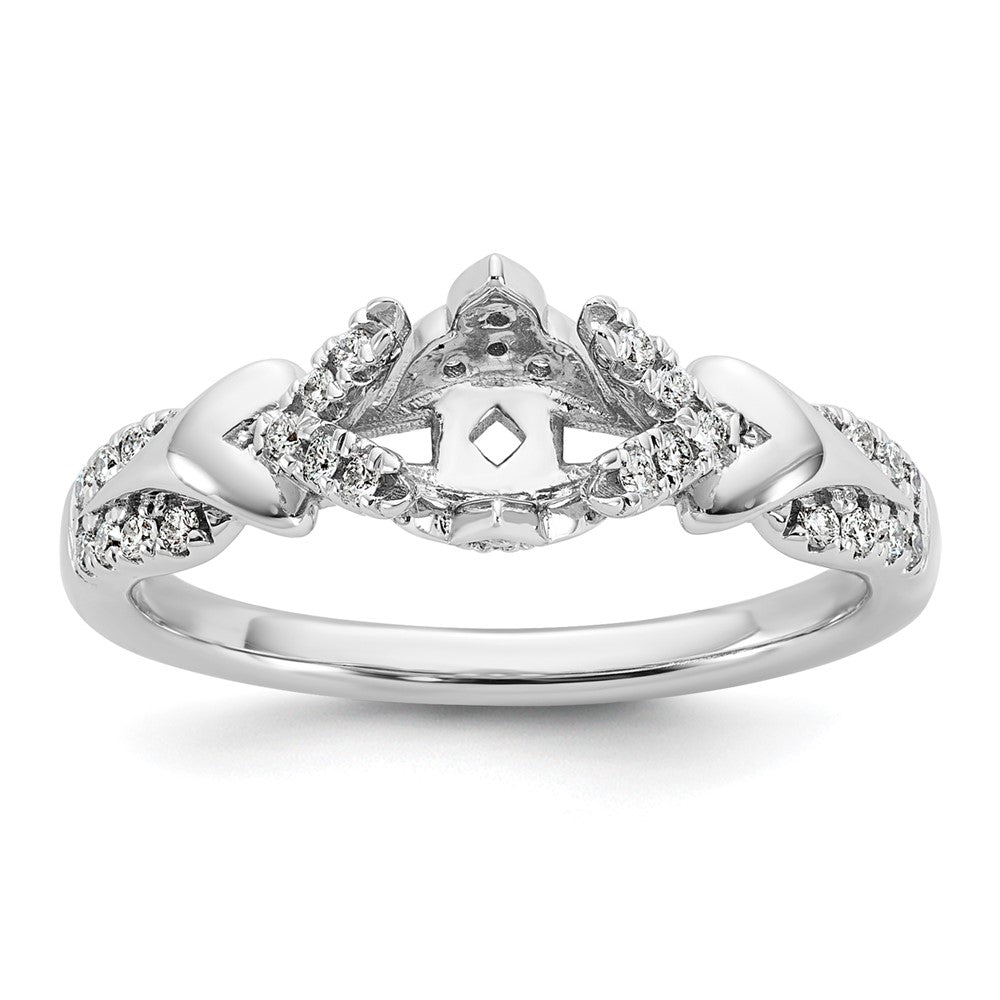 Exclusive 14K White Gold Diamond Semi-Mount Engagement Ring - Stylish & Value!