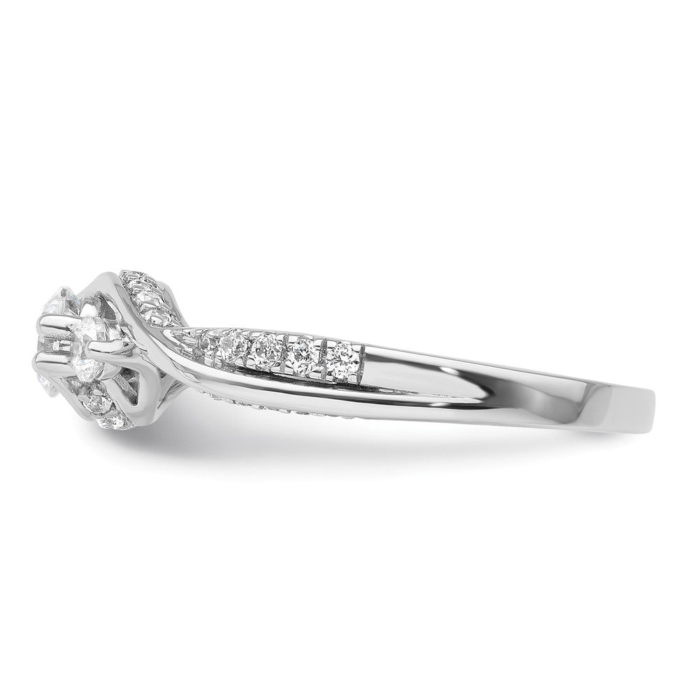 Buy Exclusive 14K White Gold Three-Stone Diamond Semi-Mount Ring - Stylish Design!