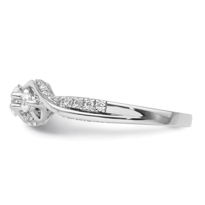 Buy Exclusive 14K White Gold Three-Stone Diamond Semi-Mount Ring - Stylish Design!-3
