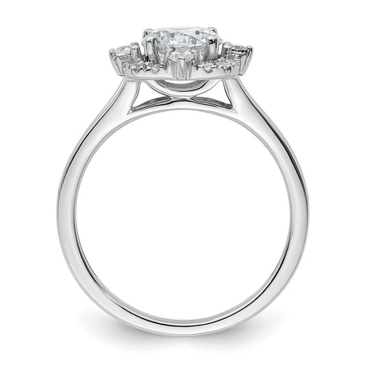 Buy Stylish 14K White Gold Halo Diamond Semi-Mount Ring Setting - 1.5g