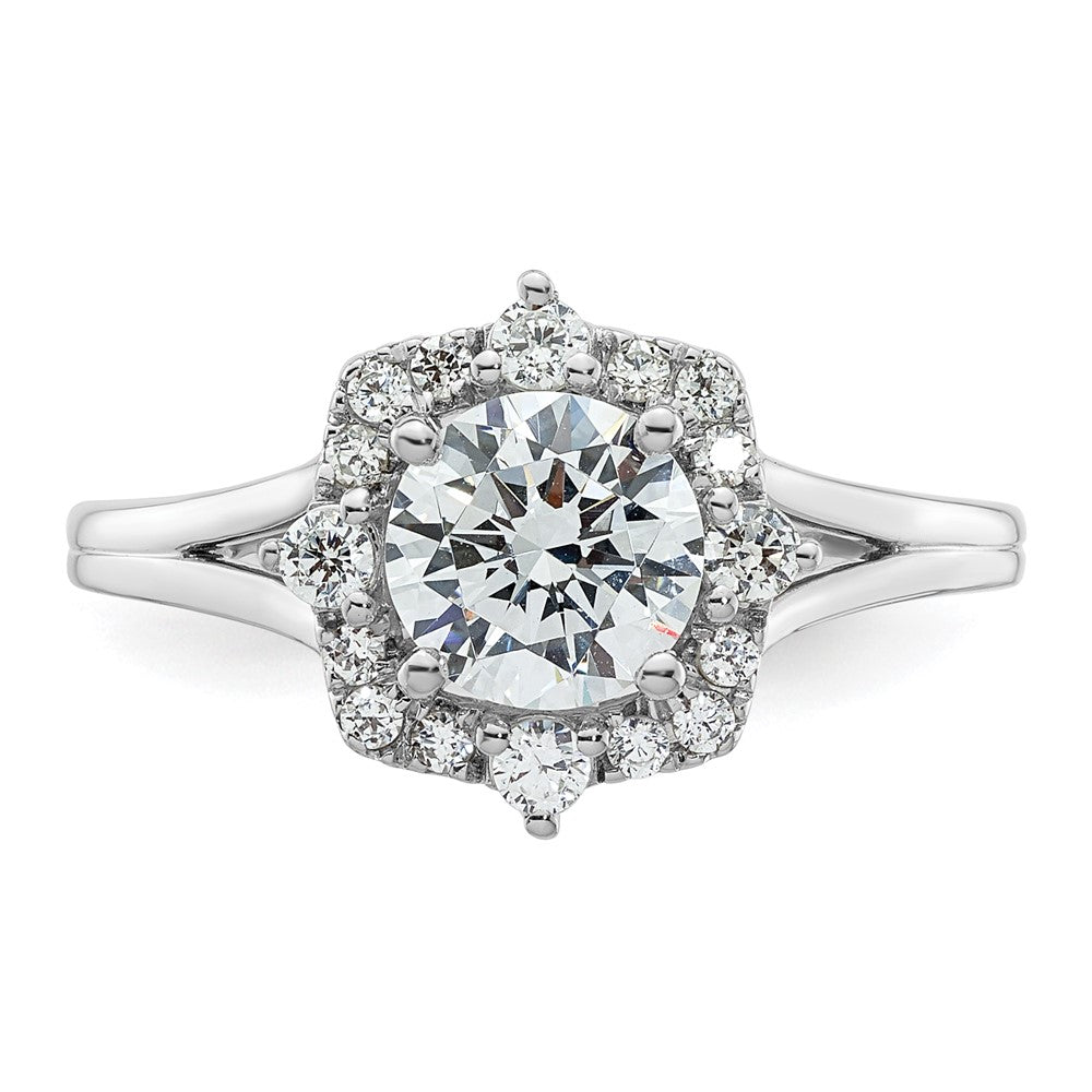 Buy Stylish 14K White Gold Halo Diamond Semi-Mount Ring Setting - 1.5g