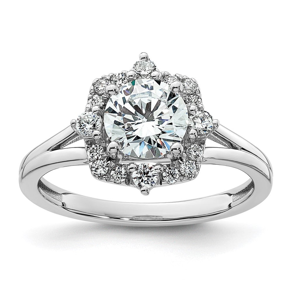 Buy Stylish 14K White Gold Halo Diamond Semi-Mount Ring Setting - 1.5g