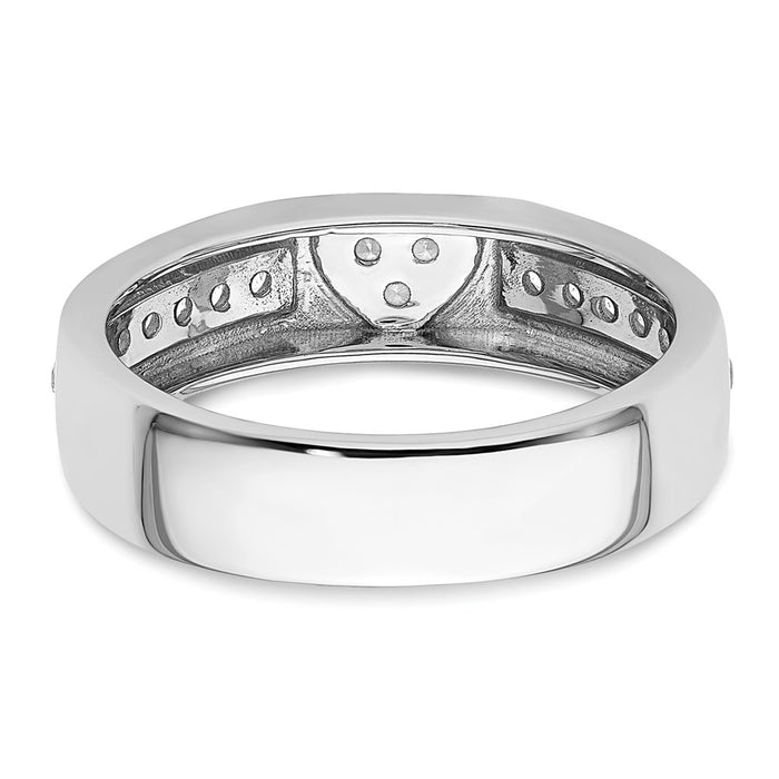 High-Quality 14K White Gold Women's Heart-Shaped Diamond Wedding Band - Stylish Value-5
