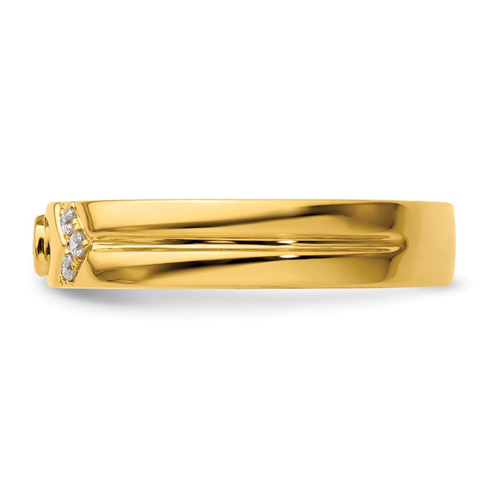 Buy 14K Gold Hexagon Diamond Men's Wedding Band - Stylish Luxury Design-3