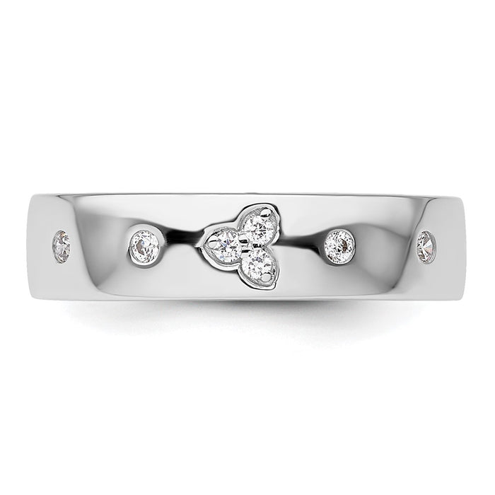 High-Quality 14K White Gold Women's Diamond Wedding Band Set | Affordable Luxury-4