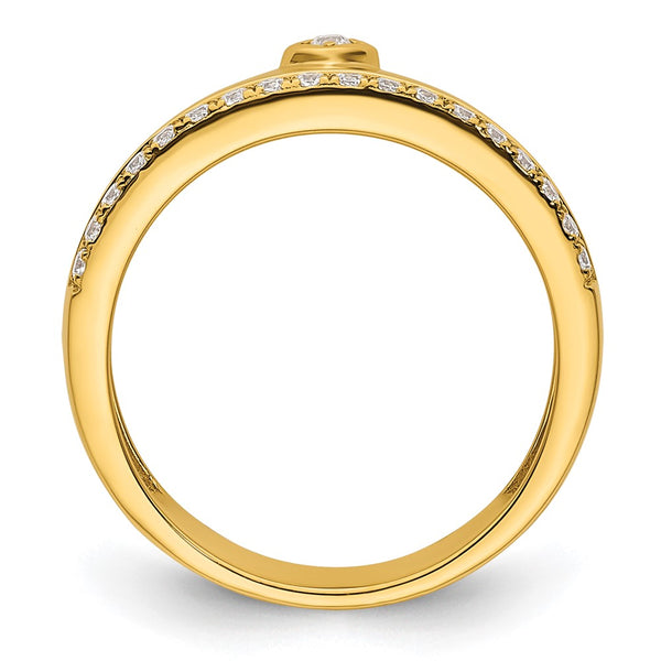 14K Gold Women's Diamond Wedding Band Set