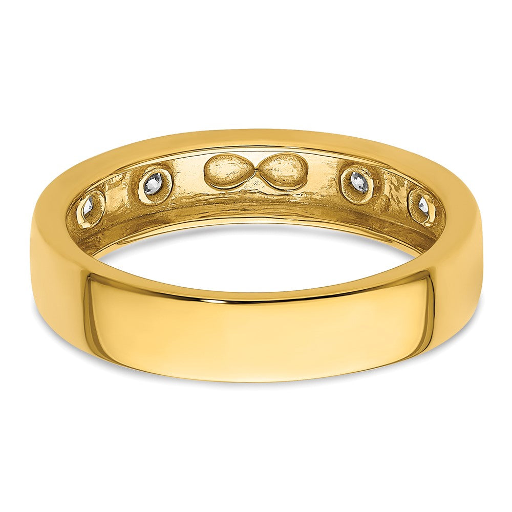 High-Quality 14K Gold Men's Wedding Band with Diamonds | Stylish Infinity Design