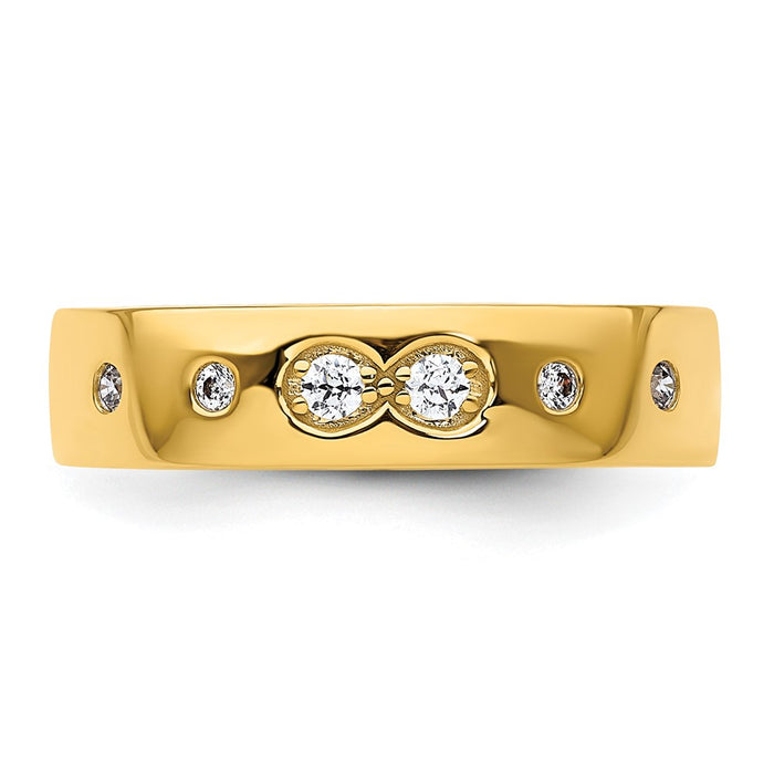 Buy 14K Gold Infinity Diamond Women's Wedding Band - Stylish & Affordable!-4