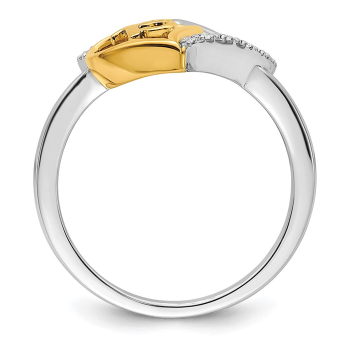 Shop Exclusive 14K Two-Tone Polished Diamond Heart Ring - Stylish Quinceaera Gift-2