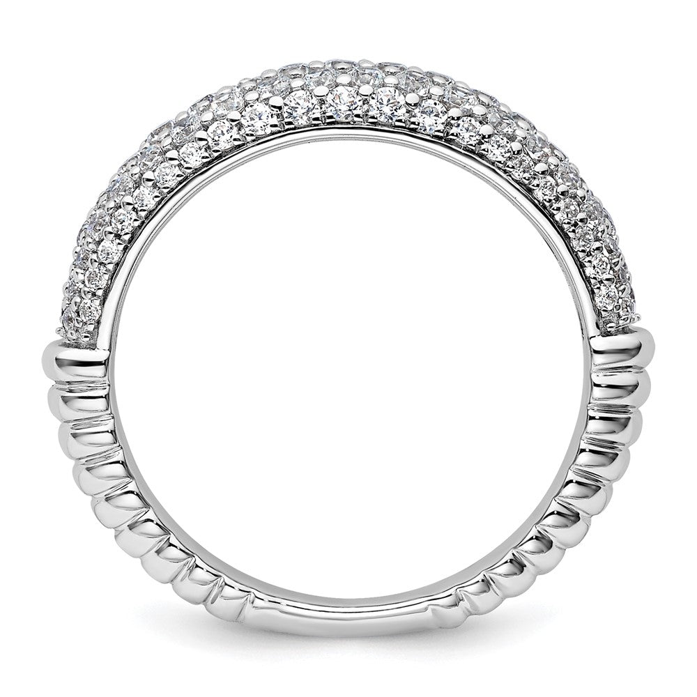 Exclusive 14K White Gold Lab-Created Diamond Band - Stylish Value, VS/SI+ G Color