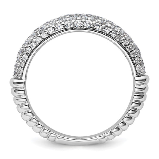 Exclusive 14K White Gold Lab-Created Diamond Band - Stylish Value, VS/SI+ G Color