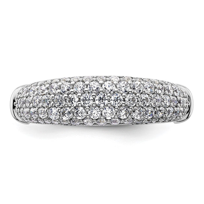 Exclusive 14K White Gold Lab-Created Diamond Band - Stylish Value, VS/SI+ G Color-4