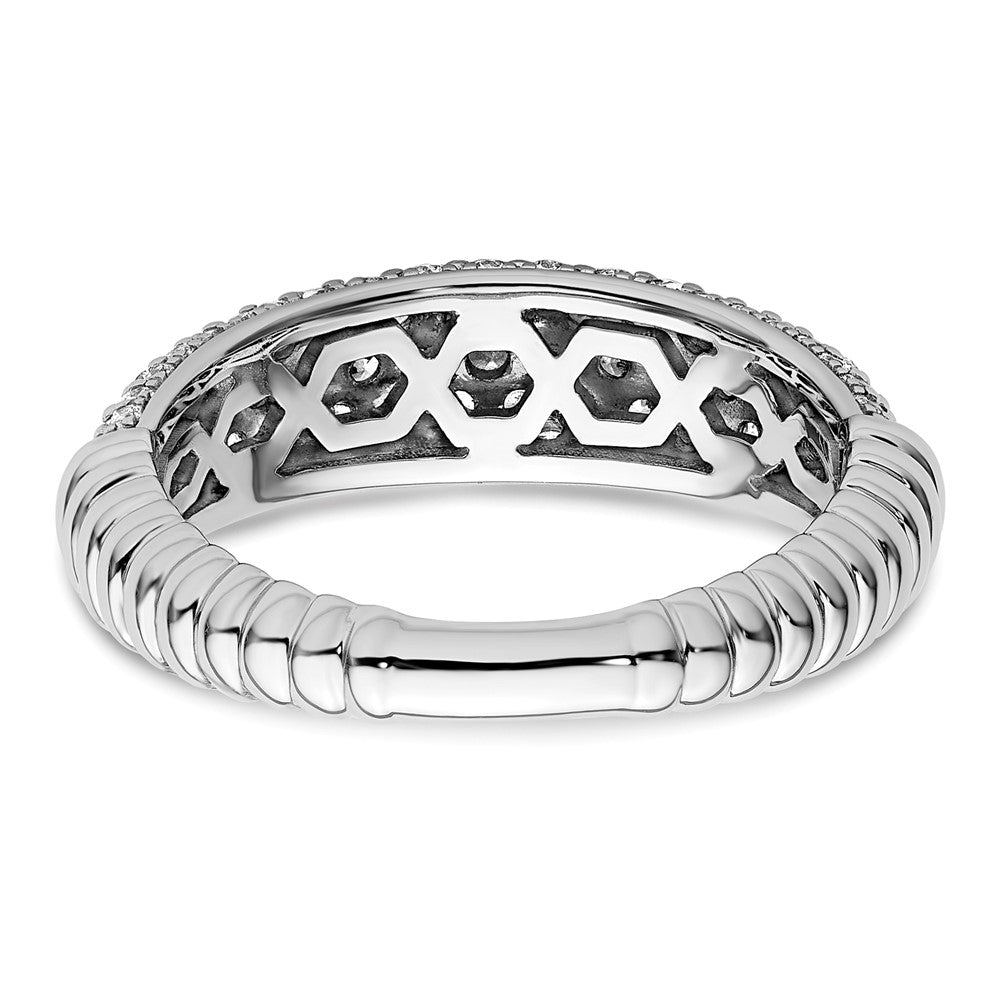 Exclusive 14K White Gold Lab-Created Diamond Band - Stylish Value, VS/SI+ G Color