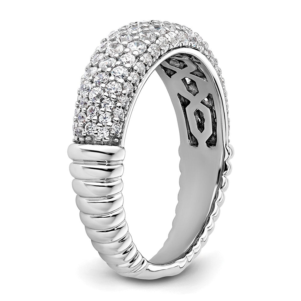 Exclusive 14K White Gold Lab-Created Diamond Band - Stylish Value, VS/SI+ G Color