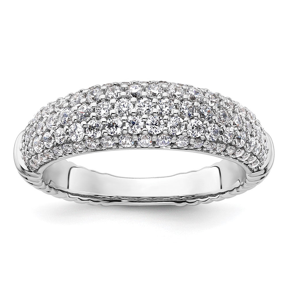 Exclusive 14K White Gold Lab-Created Diamond Band - Stylish Value, VS/SI+ G Color