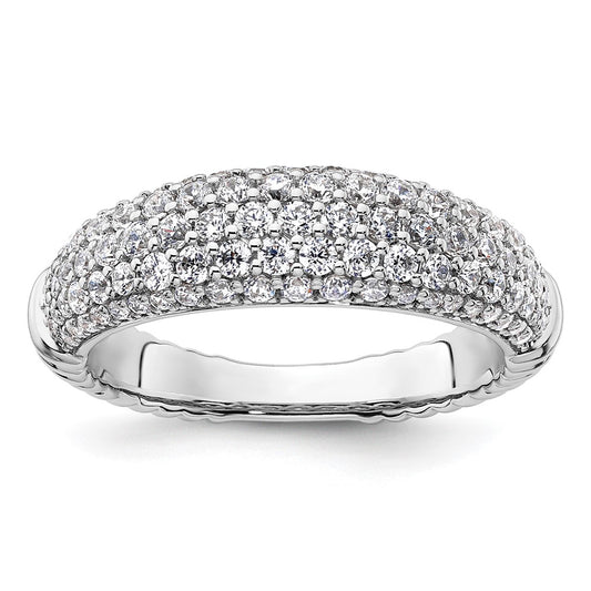 Exclusive 14K White Gold Lab-Created Diamond Band - Stylish Value, VS/SI+ G Color