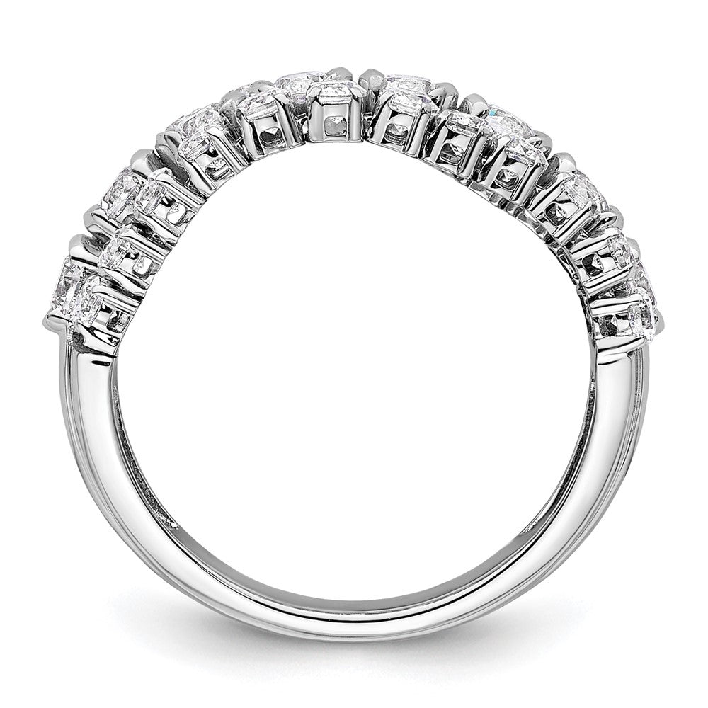 Buy 14K White Gold Moveable Triple Band with Lab-Grown Diamonds, Stylish Design