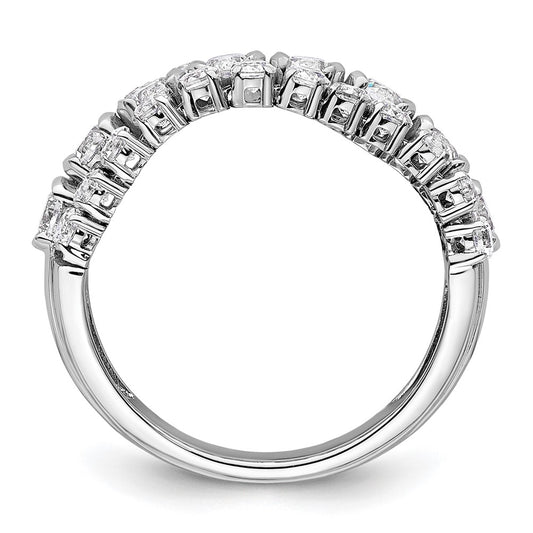 Buy 14K White Gold Moveable Triple Band with Lab-Grown Diamonds, Stylish Design